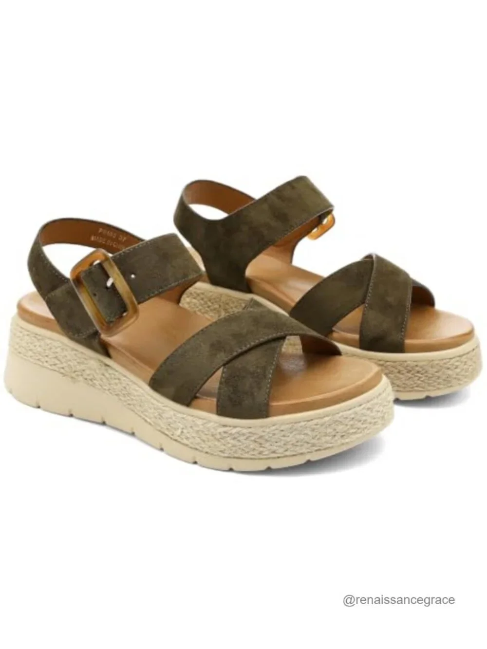 Women's Platform Sandals Low Wedge Espadrille Orthopedic Arch Support Hook &
